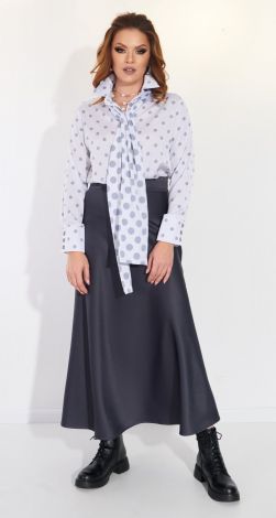 Яскрава шовкова сорочка з краваткою