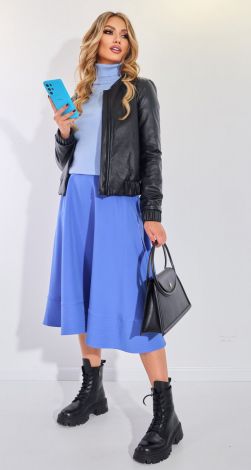 Гарна куртка з еко шкіри