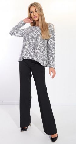 Блуза вільного крою з джерсі