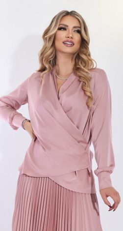 Шовкова блуза на запах