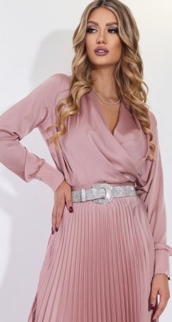 Шовкова блуза на запах