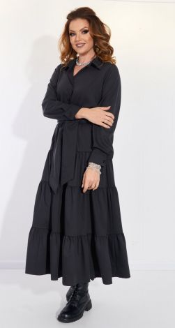 Коттоновое платье с оборками