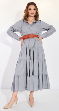 Коттоновое платье с оборками