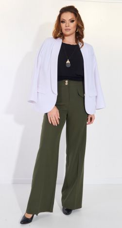 Прямые брюки с клапанами