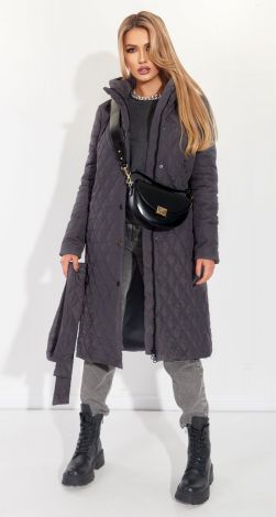 Стильное стеганное полупальто