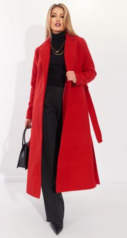 Кашемировое пальто с разрезами