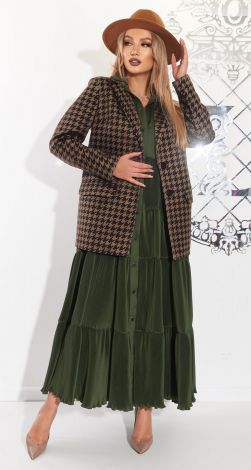 Шелковое платье плиссе