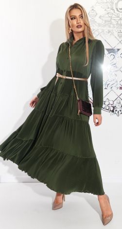 Шелковое платье плиссе