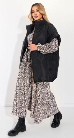 Oversized quilted vest