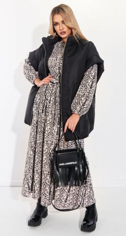 Oversized quilted vest