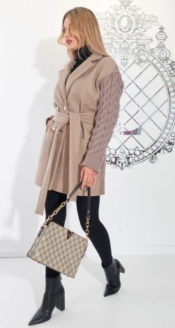 Комбинированное пальто