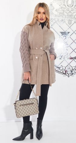 Комбинированное пальто