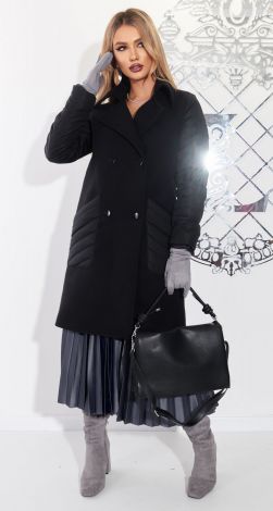 Комбинированное пальто куртка