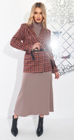 Двобортний піджак у клітку