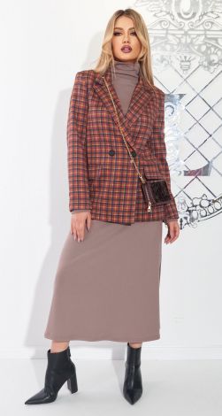 Двобортний піджак у клітку