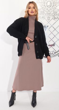 Короткий кардиган крупной вязки 