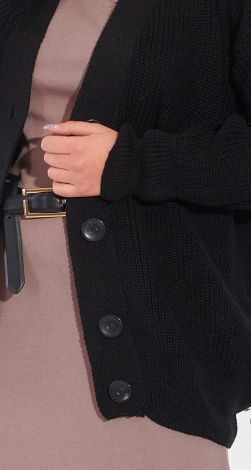 Короткий кардиган крупной вязки 