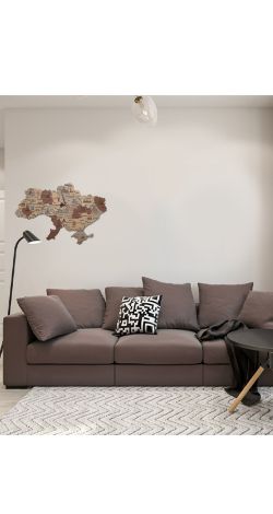 Wall clock Map of Ukraine