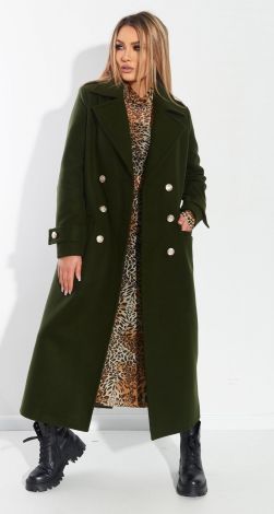 Лаконичное пальто с красивой фурнитурой