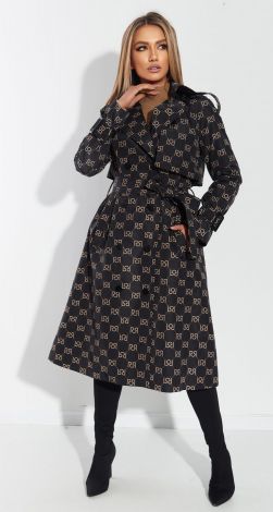 Double-breasted classic trench coat