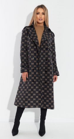 Double-breasted classic trench coat