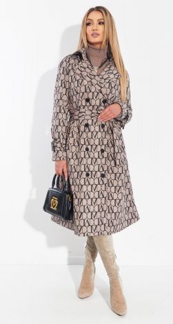 Double-breasted classic trench coat