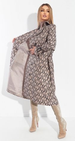 Double-breasted classic trench coat