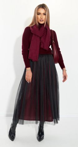 Джемпер свободный с высоким горлом