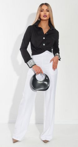 White shirt with crystals