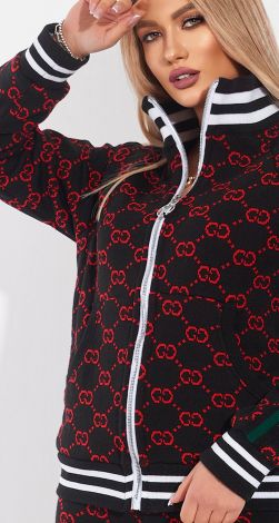 Вязаный брючный костюм