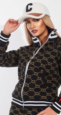 Вязаный брючный костюм