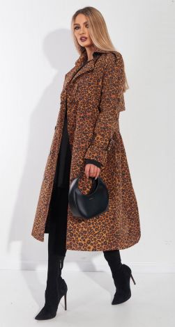 Double-breasted classic trench coat