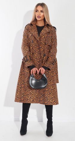 Double-breasted classic trench coat