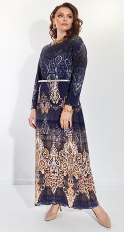 Стильное длинное платье плиссе