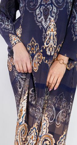 Стильное длинное платье плиссе