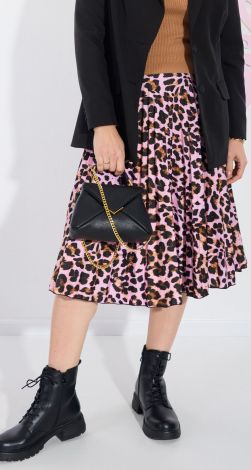 Стильна спідниця пліссе з принтом