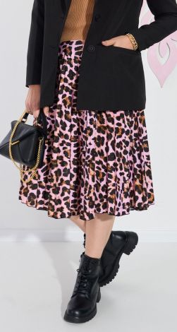 Стильна спідниця пліссе з принтом