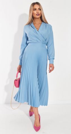 Нарядный костюм с юбкой гофре