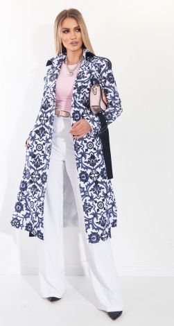 Double-breasted classic trench coat