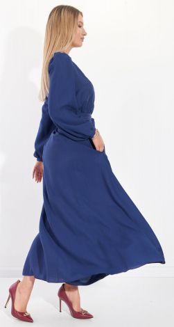 Льняное платье с вышивкой