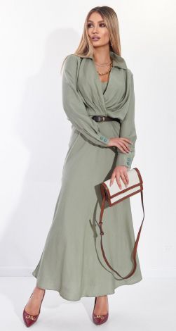 Красивое льняное платье