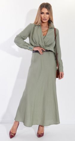 Красивое льняное платье