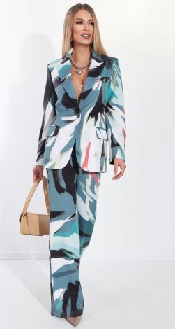 Брючний костюм із принтом