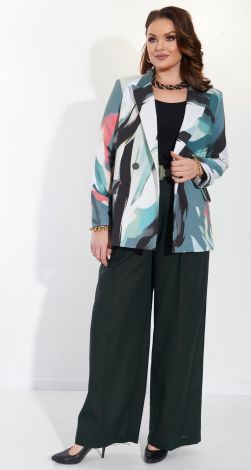 Двобортний піджак з принтом