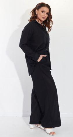 Чорні штани з льону