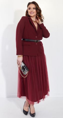 Костюм зі спідницею пліссе