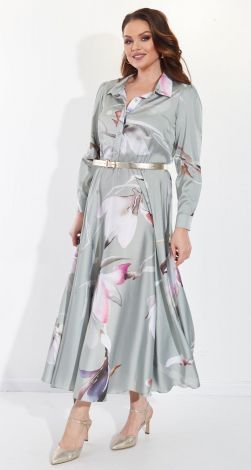 Длинное шелковое платье