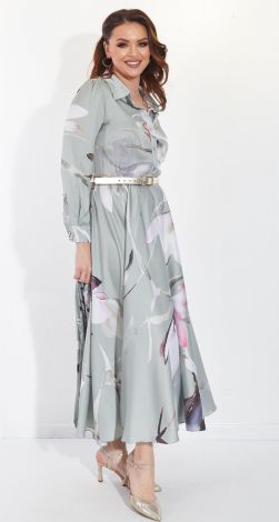 Длинное шелковое платье