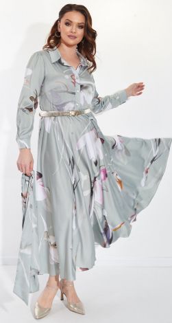 Длинное шелковое платье