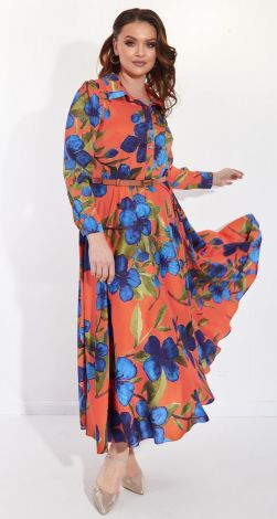 Длинное шелковое платье